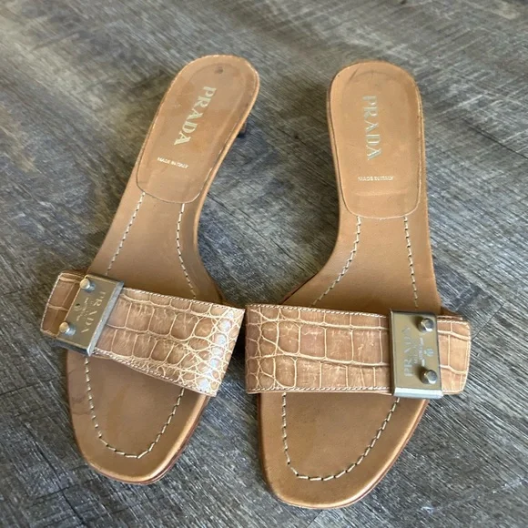 PRADA ブラウン スライドサンダル Prada | Shoes | Prada Brown Womens